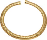STEELTIME 18k Gold Plated Omega Collar Necklace