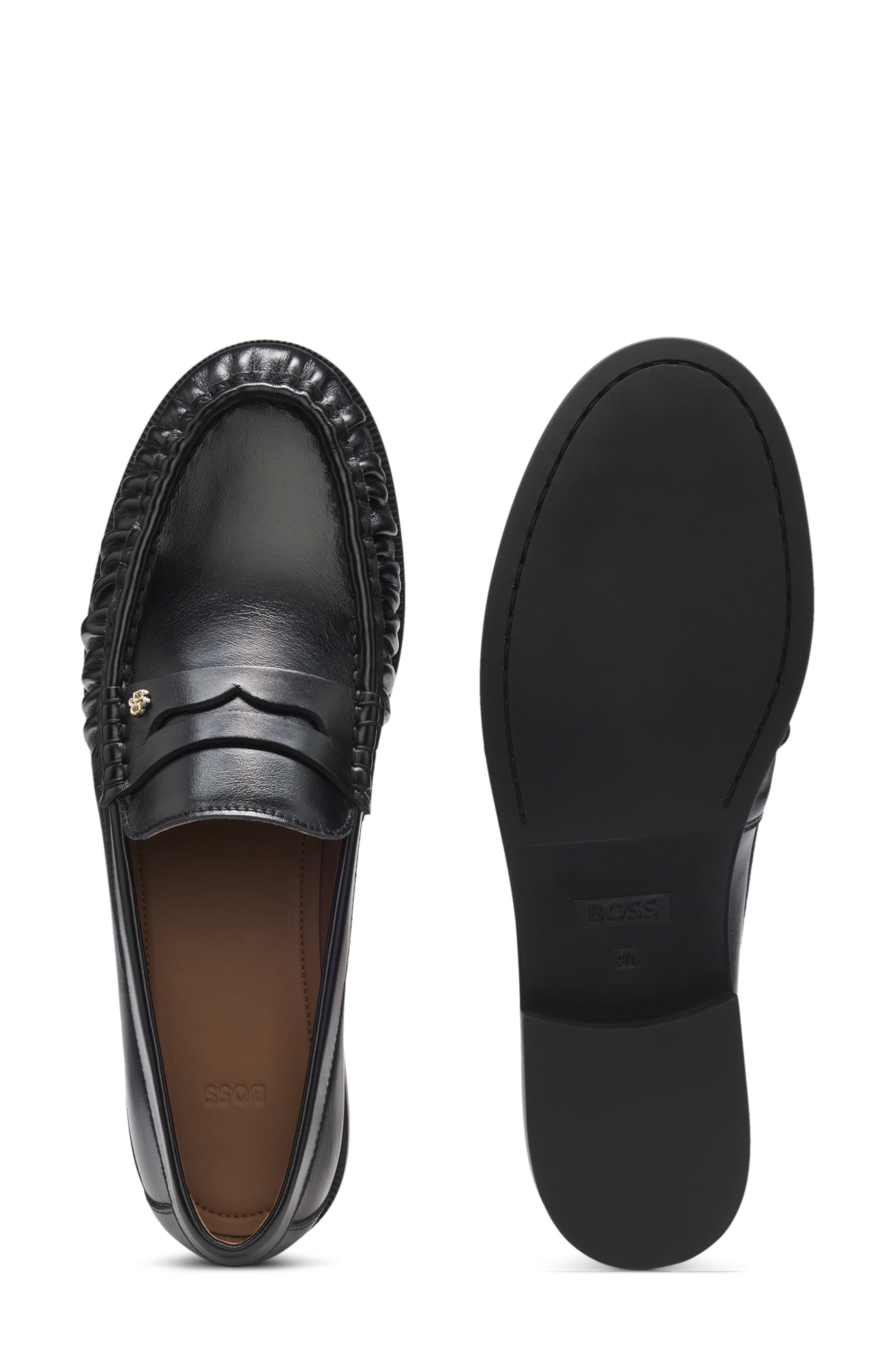 Lycia Penny Loafer, Alternate, color, BLACK