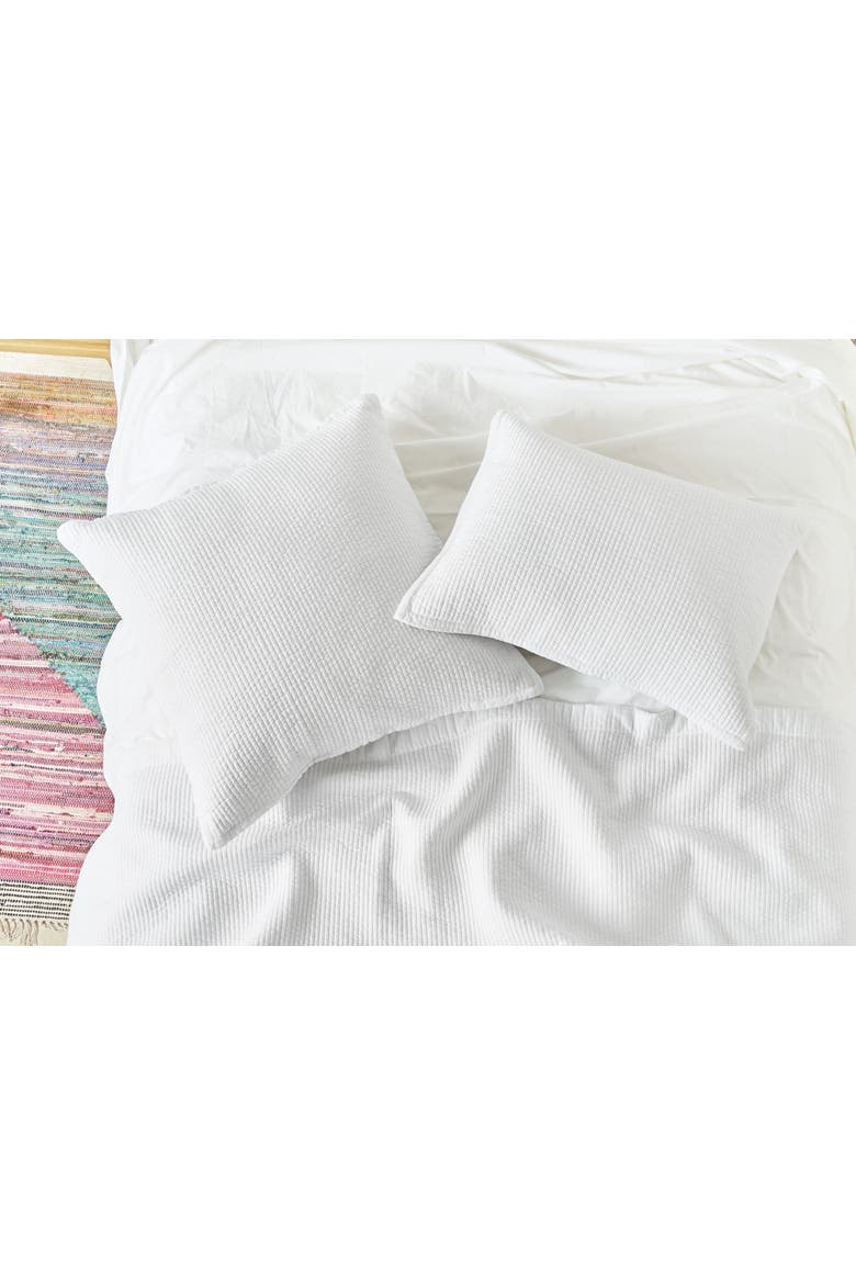Bennett White Quilt Cotton Standard Sham 20" x 26", Alternate, color, White