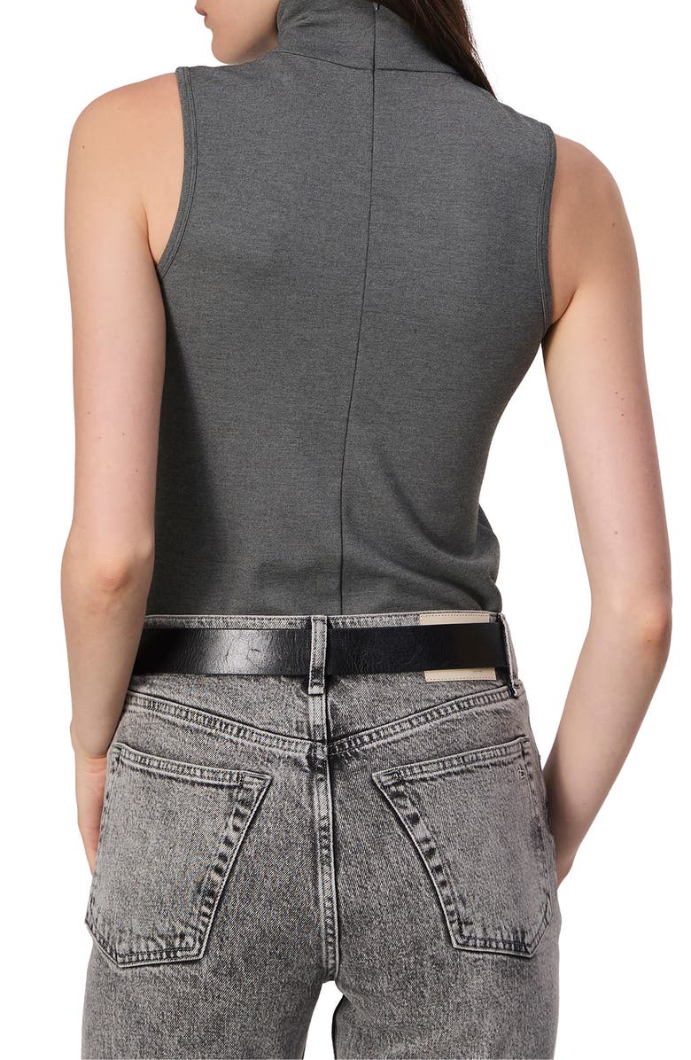 rag & bone Irina Sleeveless Ponte Turtleneck Top, Alternate, color, Charcoal