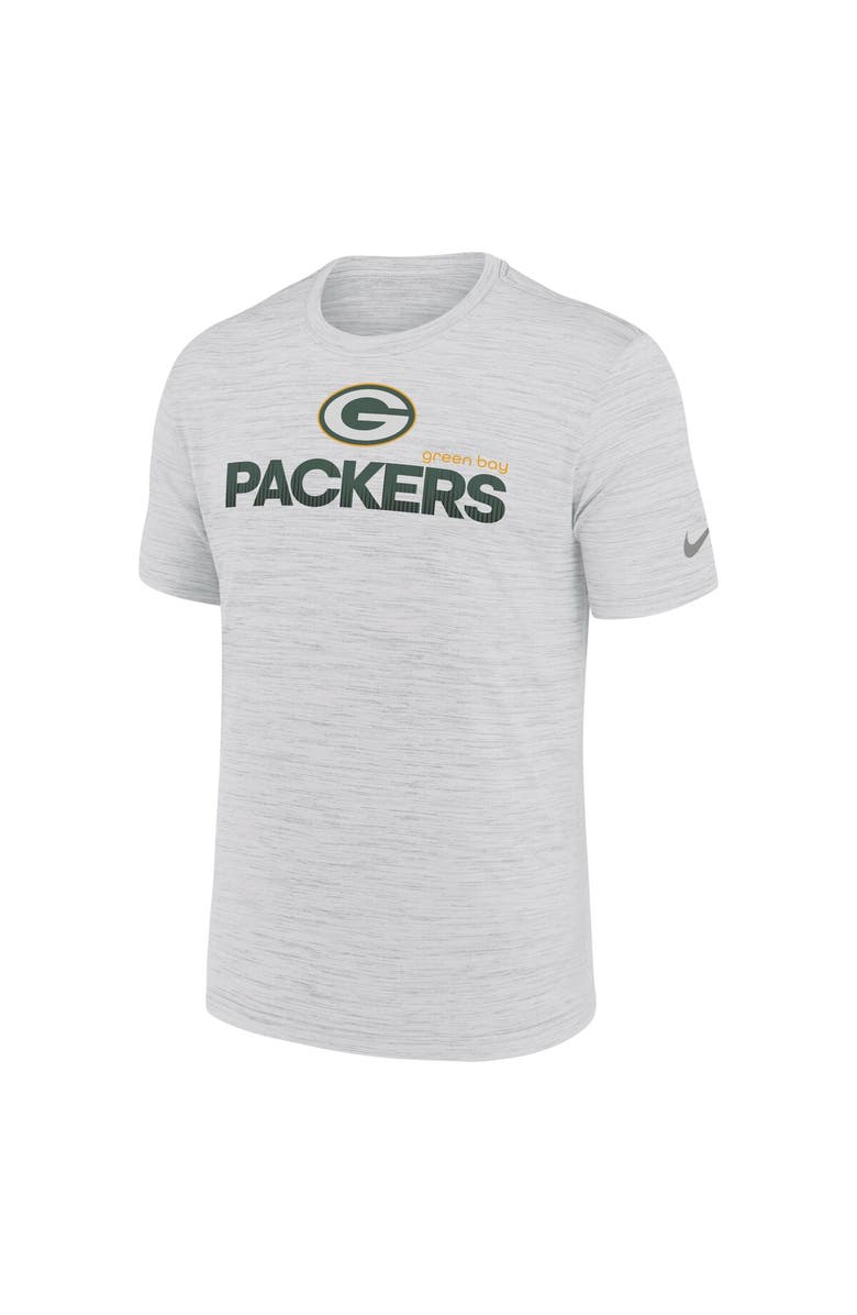 Nike Men's Nike White Green Bay Packers Blitz Velocity Modern Performance T-Shirt, Alternate, color, Heather Gray