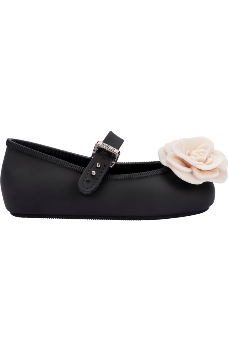 Mini Melissa Kids' Soft Ballerina Mary Jane Flat, Alternate, color, Black