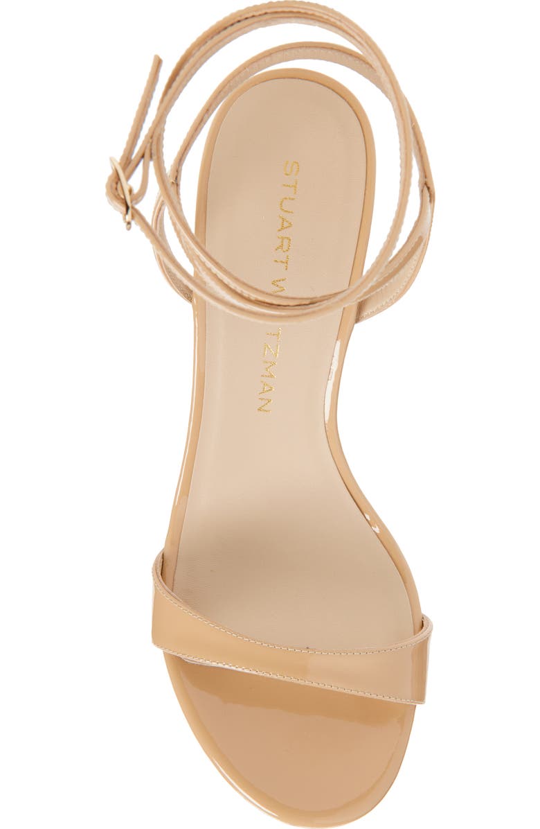 Stuart Weitzman Nudist Wrap 85 Sandal, Alternate, color, Adobe