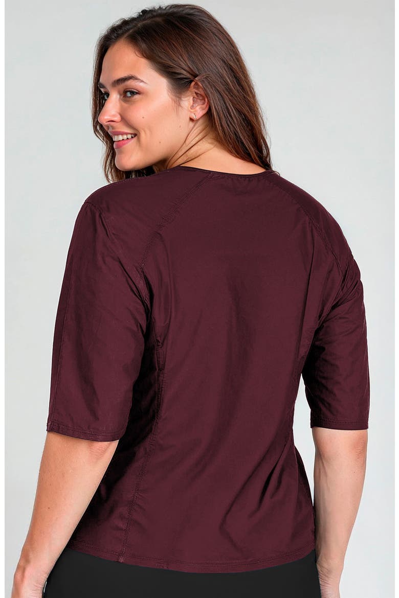 Plus Size Loose Fit Margaux Swim Top, Alternate, color, Wine