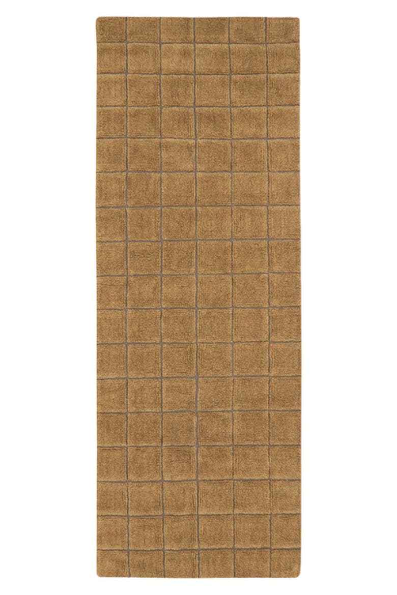 Woolable Mosaic Washable Wool Rug, Main, color, OCHRE