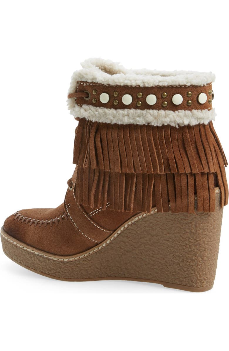 Sam Edelman 'Kemper' Fringe Wedge Bootie, Alternate, color,