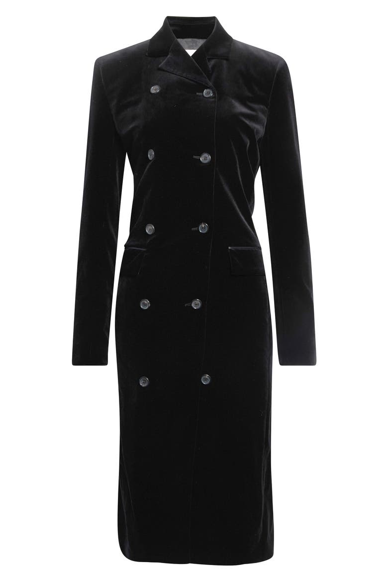 Rolon Cotton Velvet Coat, Main, color, BLACK