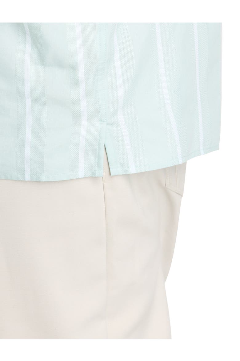 Big & Tall Textured Stripe Camp Shirt, Alternate, color, CLOUD BLUE