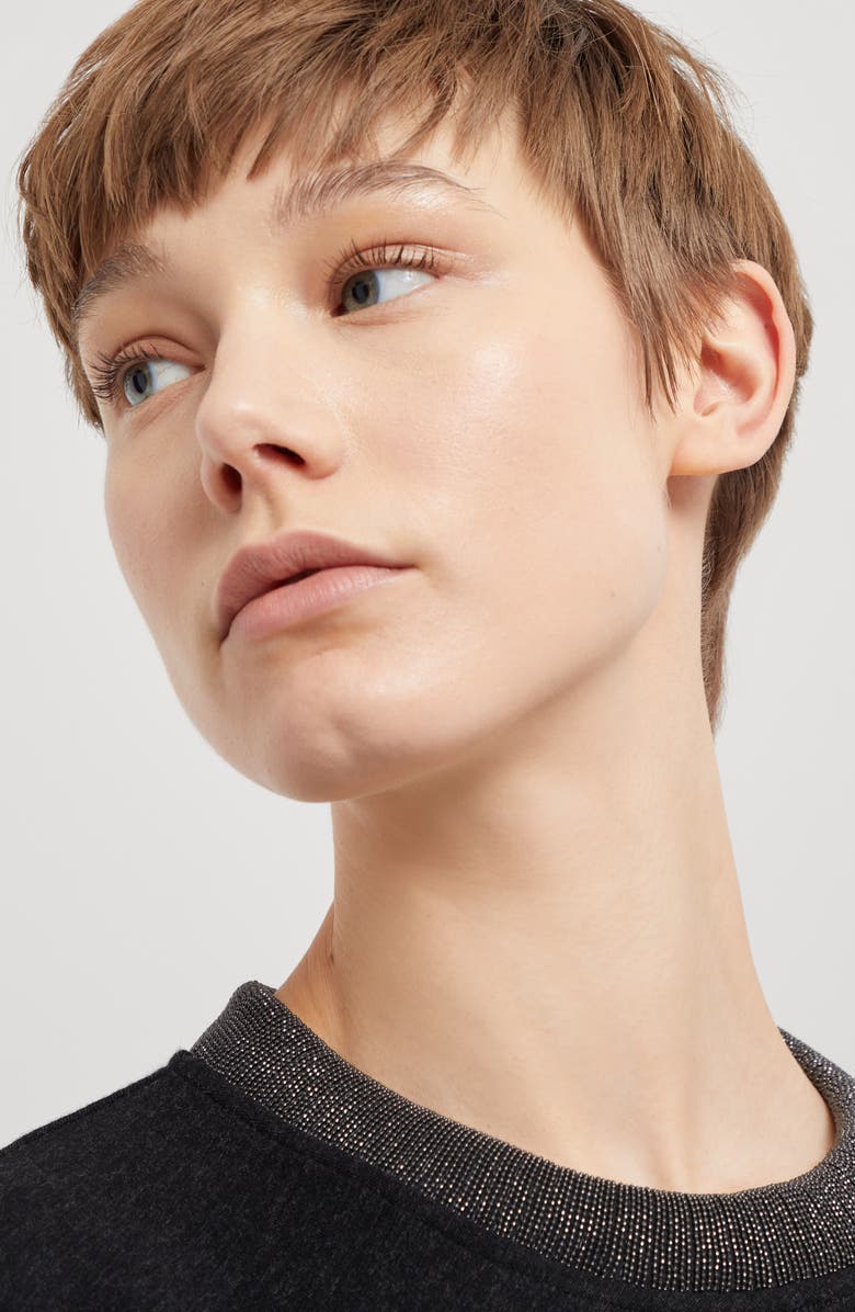 Brunello Cucinelli Virgin wool jersey dress, Alternate, color, 