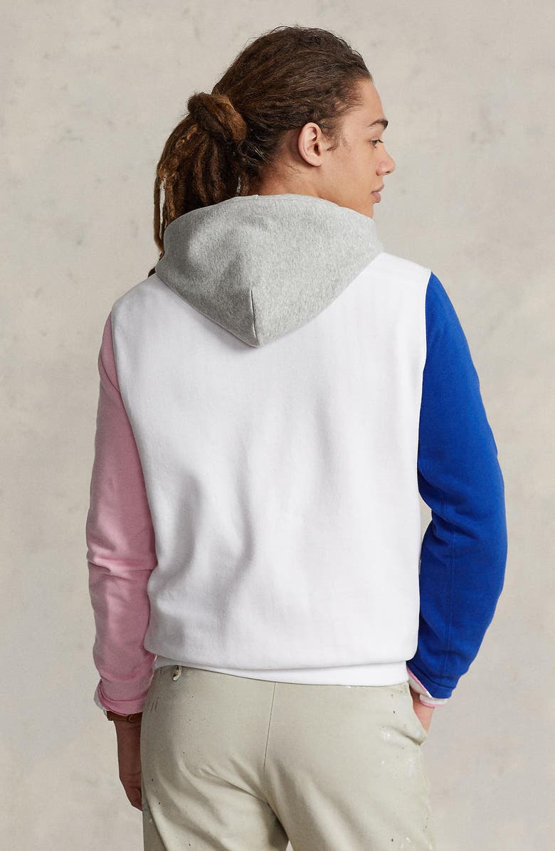 Polo Ralph Lauren Polo Bear Colorblock Fleece Graphic Hoodie, Alternate, color, 