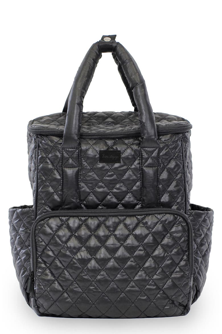 London Diaper Backpack, Main, color, BLACK