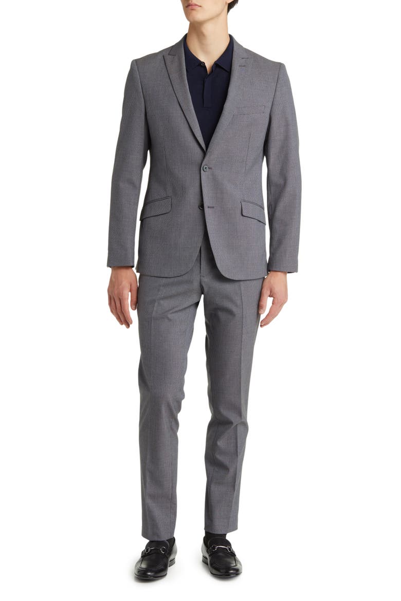 Microcheck Suit, Main, color, GREY