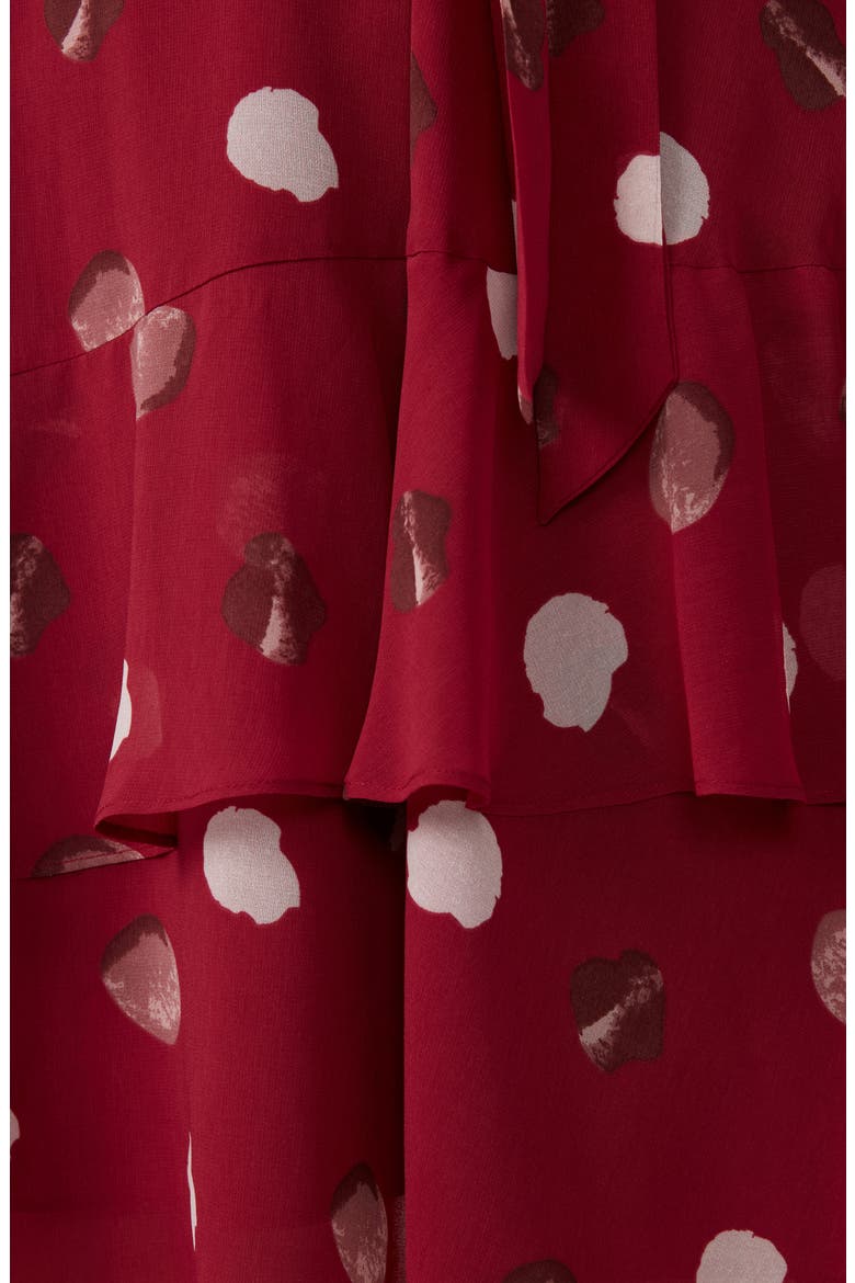 Begin Again Long Sleeve Faux Wrap Dress, Alternate, color, CARNELIAN/ ROSE