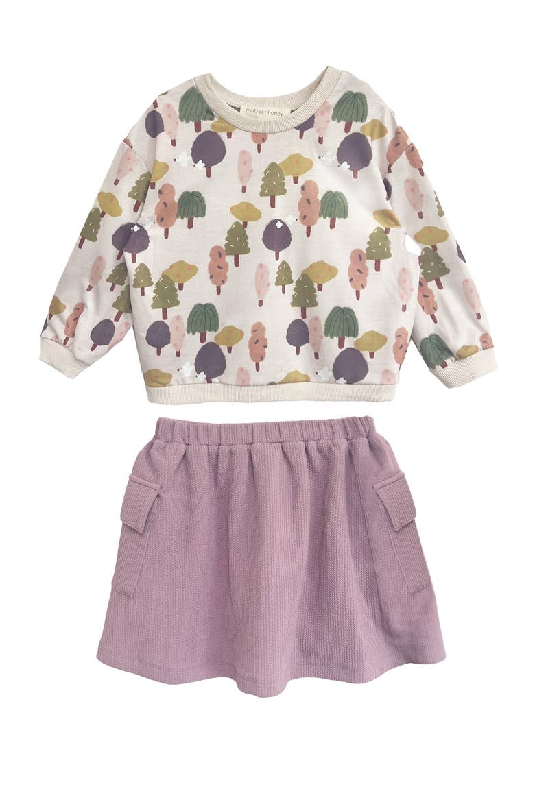 Treehouse Two Piece Set, Alternate, color, Purple