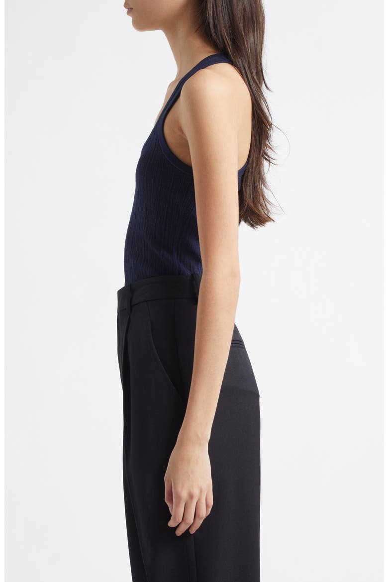 Iris Racerback Cotton Blend Tank, Alternate, color, NAVY