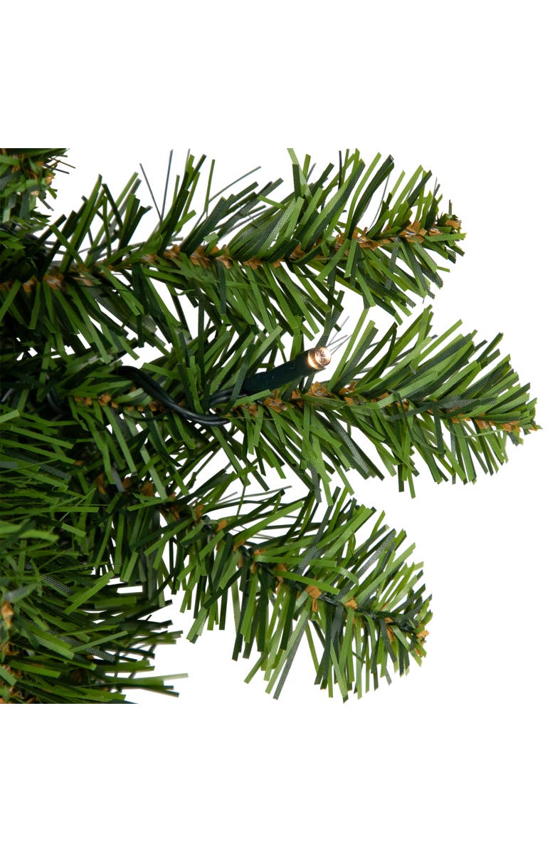 Northlight Pre-Lit Battery Operated Canadian Pine Christmas Wreath - 30" - Clear LED Lights, Alternate, color, 