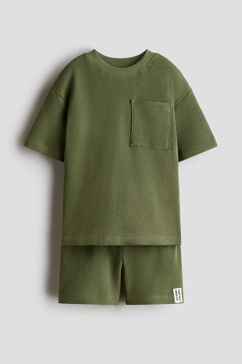2-piece waffled cotton set