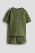 H&M 2-piece waffled cotton set