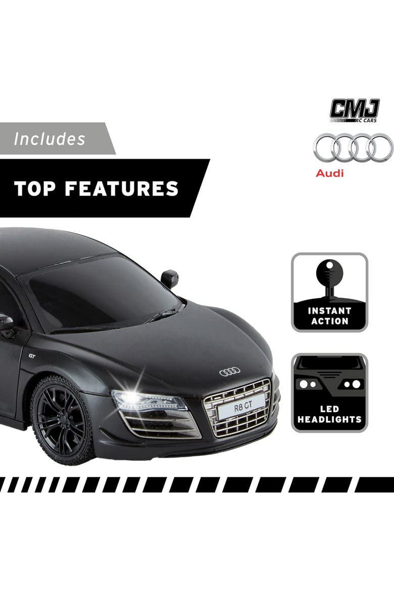 Audi R8 Gt Rc Black, Alternate, color, Multicolored