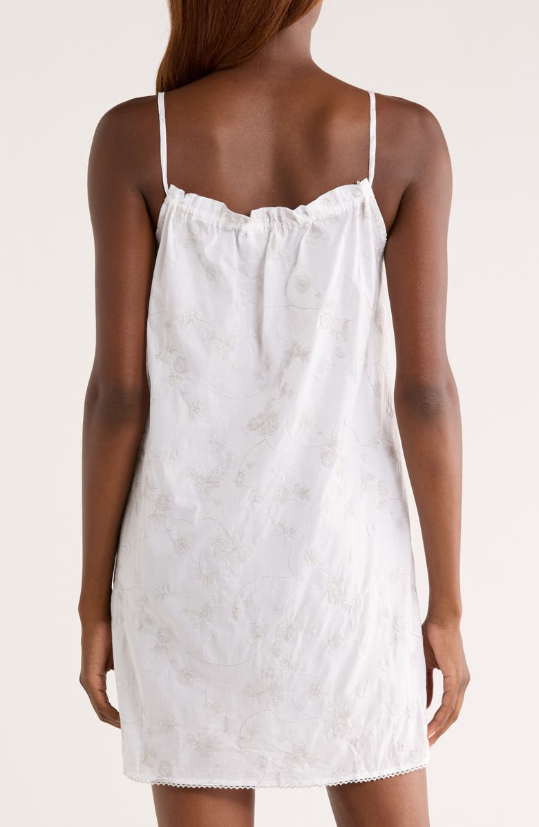 MANGO Floral Embroidered Cotton Nightgown, Alternate, color, 