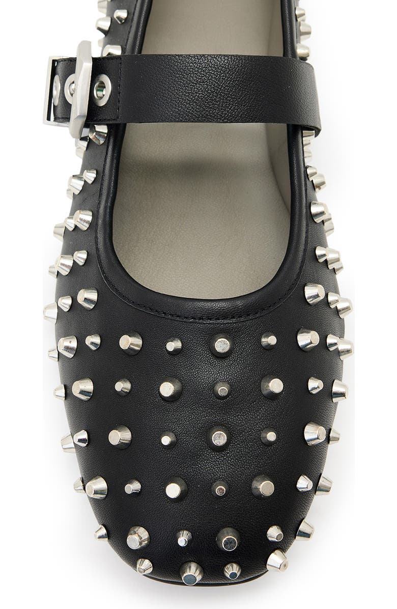 AllSaints Holly Stud Mary Jane Flat, Alternate, color, Black