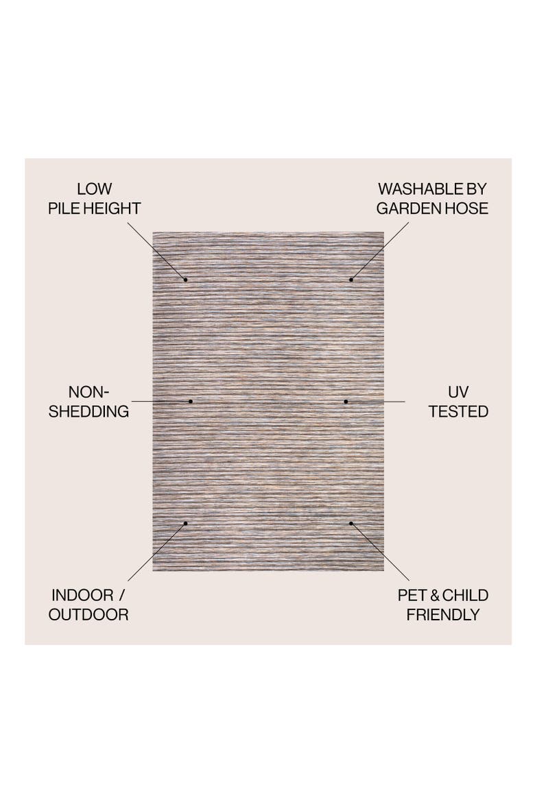Finn Modern Farmhouse Pinstripe Indoor/Outdoor Area Rug, Alternate, color, Dark Gray/Blue