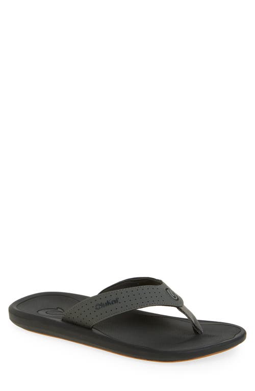 Olukai Ki Flip Flop In Black