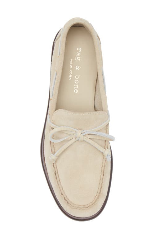 Rag & Bone Carter Suede Boat Loafers In Macadamia Suede