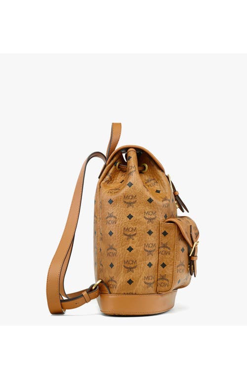 Mcm Small Aren Drawstring Backpack In Brown