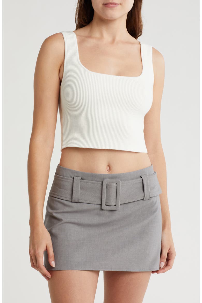 Reversible Rib Crop Sweater Tank, Main, color, IVORY