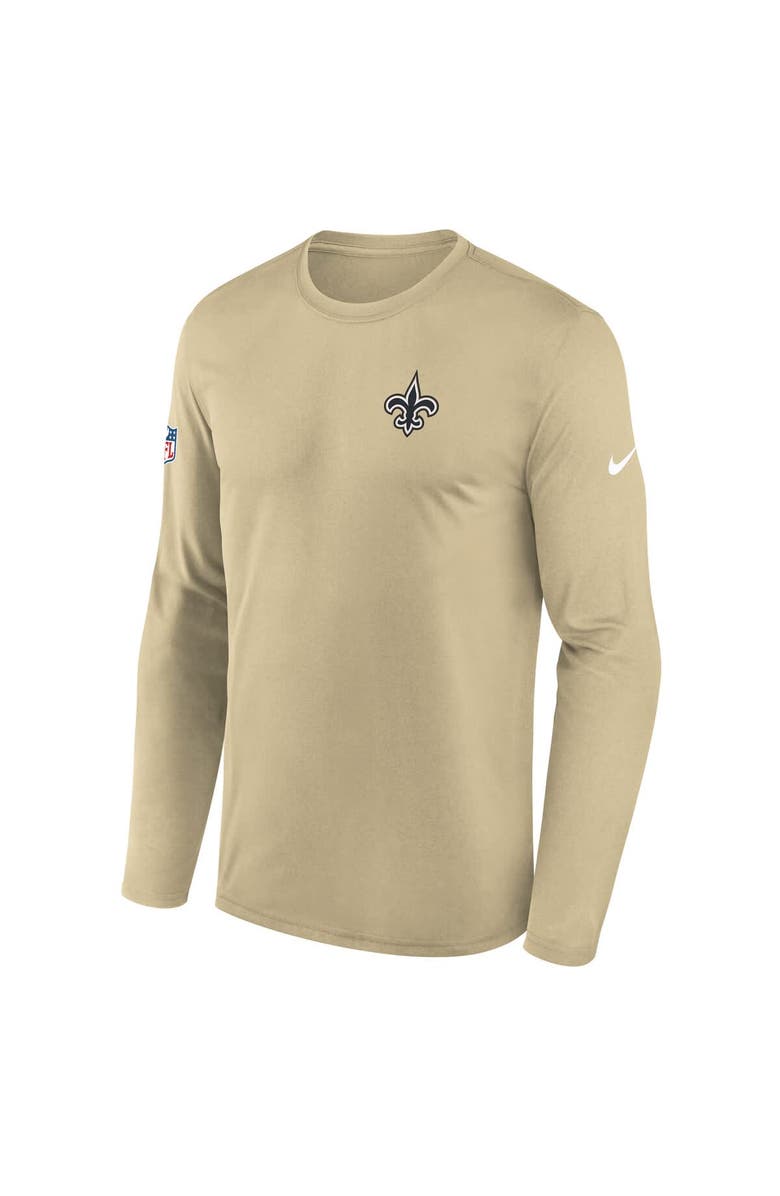 Nike Men's Nike Gold New Orleans Saints Legend Small Logo Performance Long Sleeve T-Shirt, Alternate, color, Gold