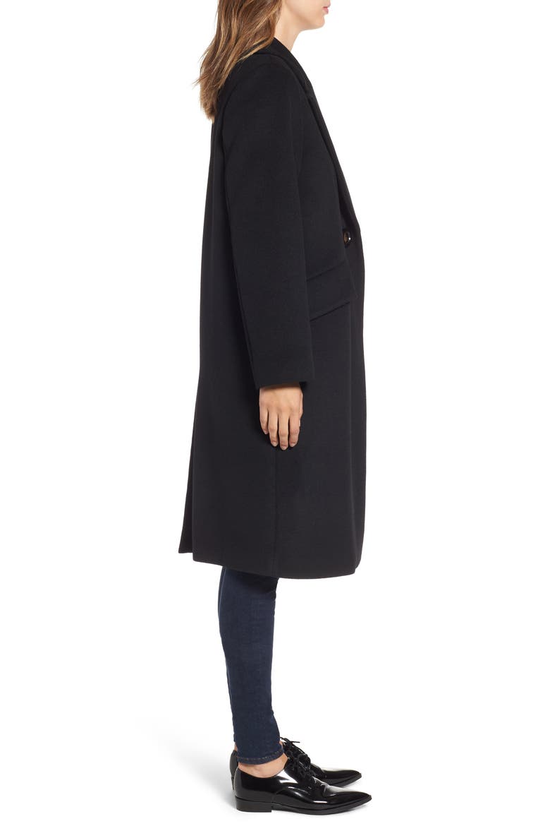 Wool Blend Coat, Alternate, color, BLACK