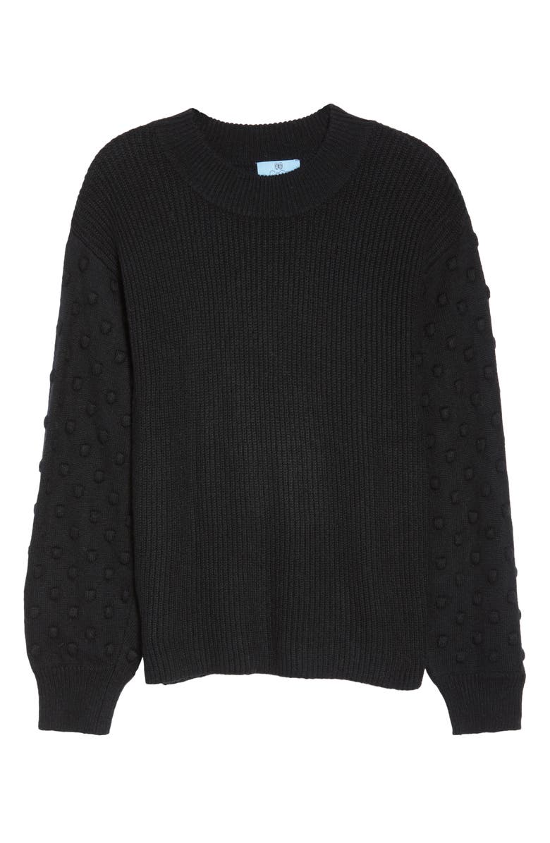 CeCe Puff Sleeve Bobble Ribbed Sweater, Alternate, color,
