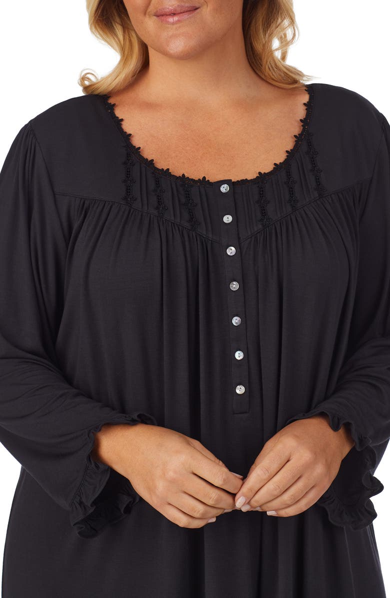 Eileen West Waltz Long Sleeve Nightgown, Alternate, color, 