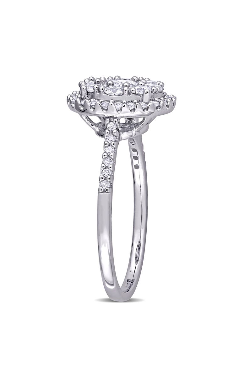 Julianna B. Diamond Composite Halo Ring 10k White Gold, Alternate, color, 10K White Gold