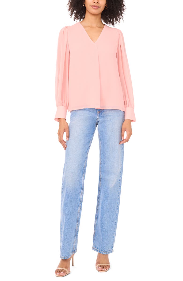 Vince Camuto Pleated Top, Alternate, color, Sepia Rose