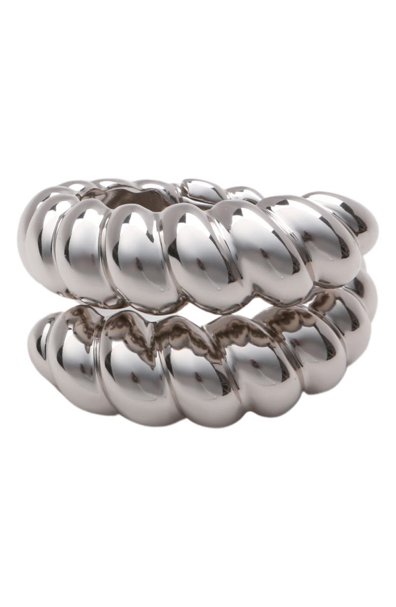 Julietta Rhonda Cuff Bracelet, Alternate, color, Silver