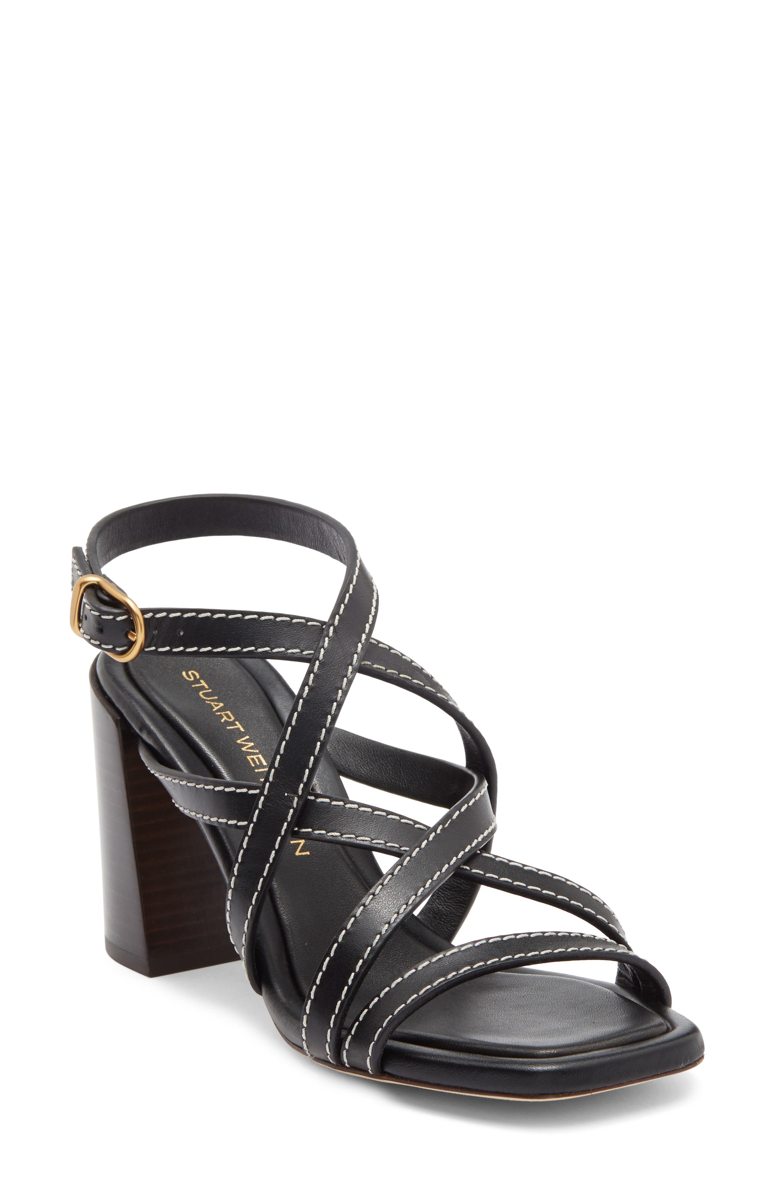 Stuart Weitzman Park Sandal, Main, color, Black