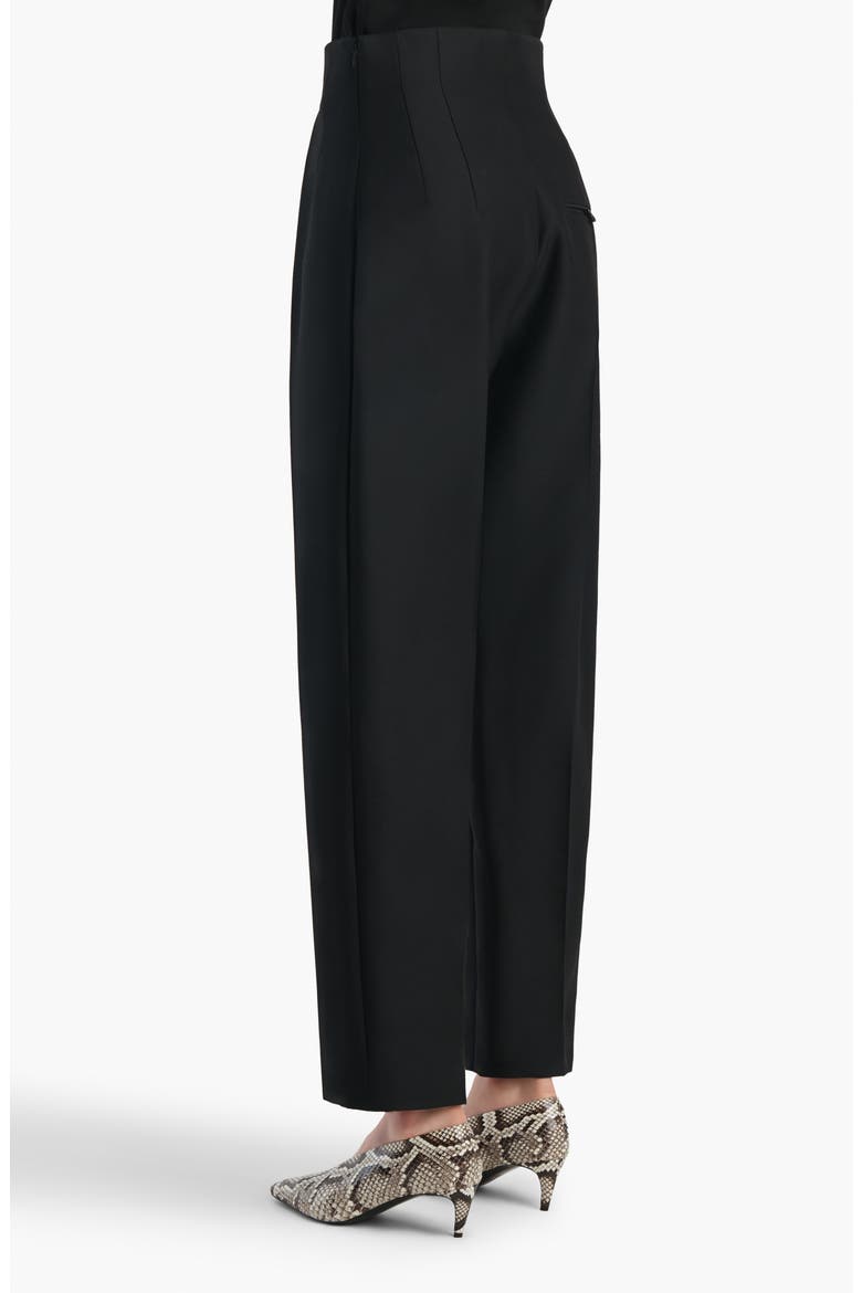 Somera Wool & Silk Cady Pants, Alternate, color, BLACK