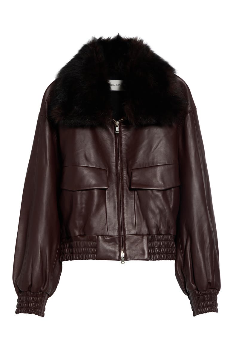 Ellery Leather Jacket, Alternate, color, BROWN
