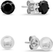 STEELTIME Set of 2 Stud Earrings
