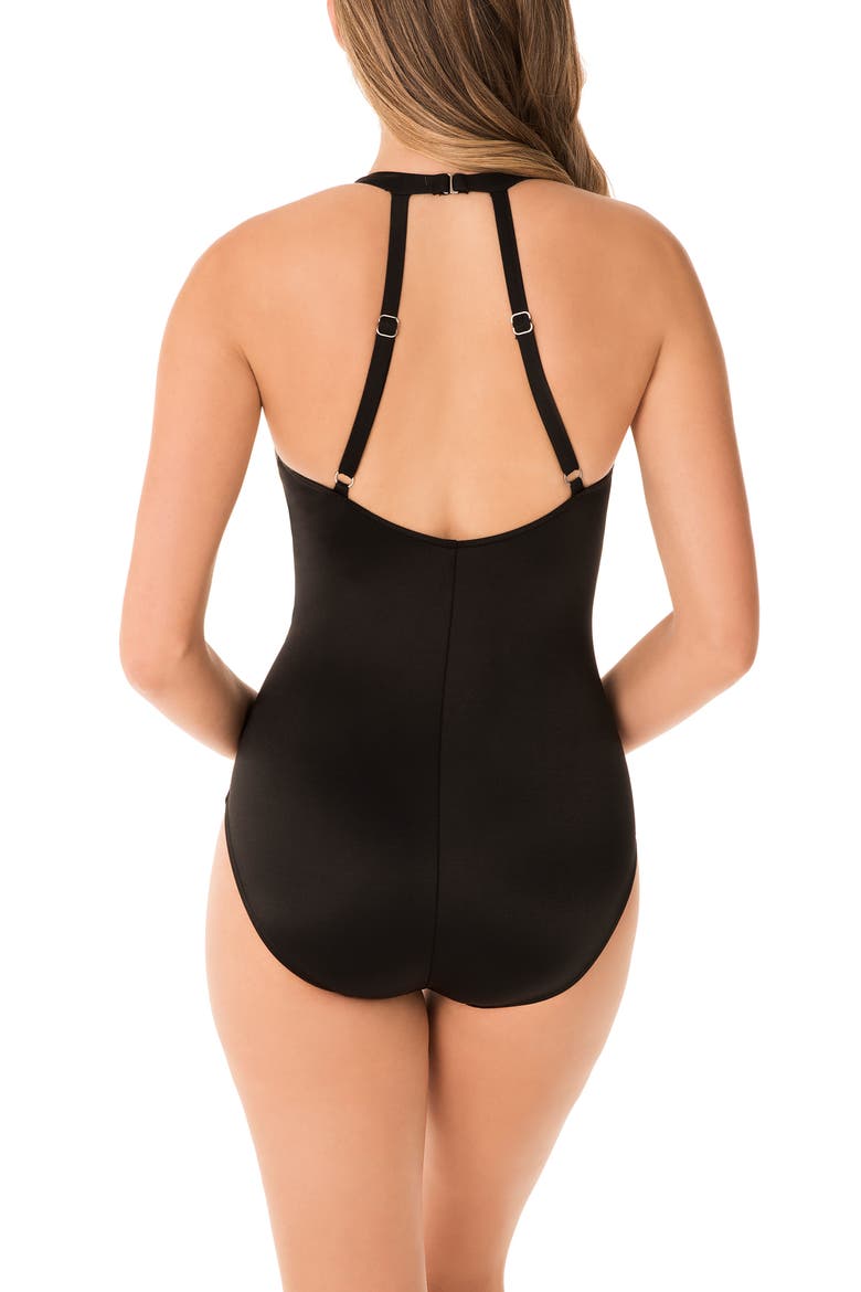 Wrapsody One-Piece Swimsuit, Alternate, color, BLACK