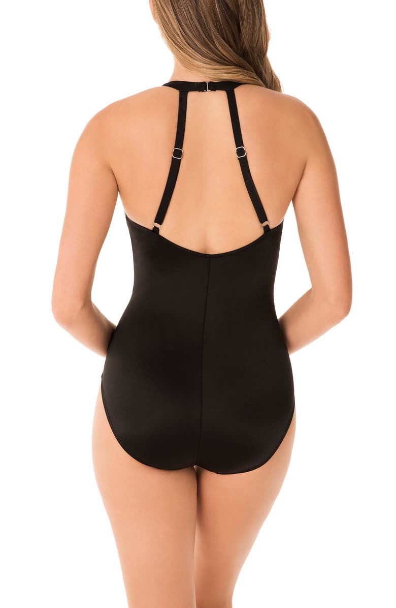 Miraclesuit<sup>®</sup> Wrapsody One-Piece Swimsuit, Alternate, color, Black