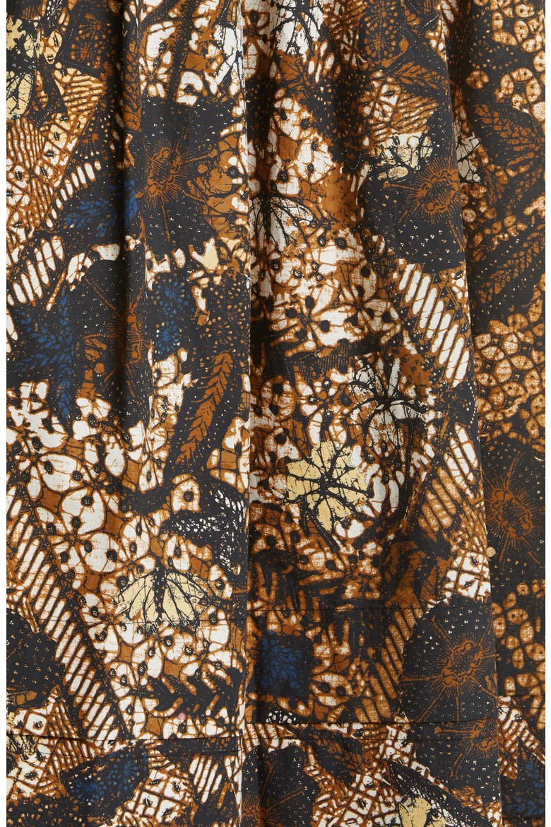 Isabela Floral Print A-Line Dress, Alternate, color, BRONZE