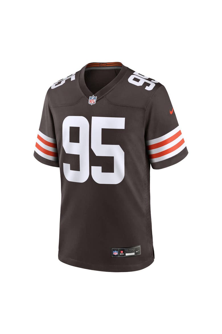 Men's Nike Myles Garrett  Brown Cleveland Browns Team Game Jersey, Alternate, color, Brown