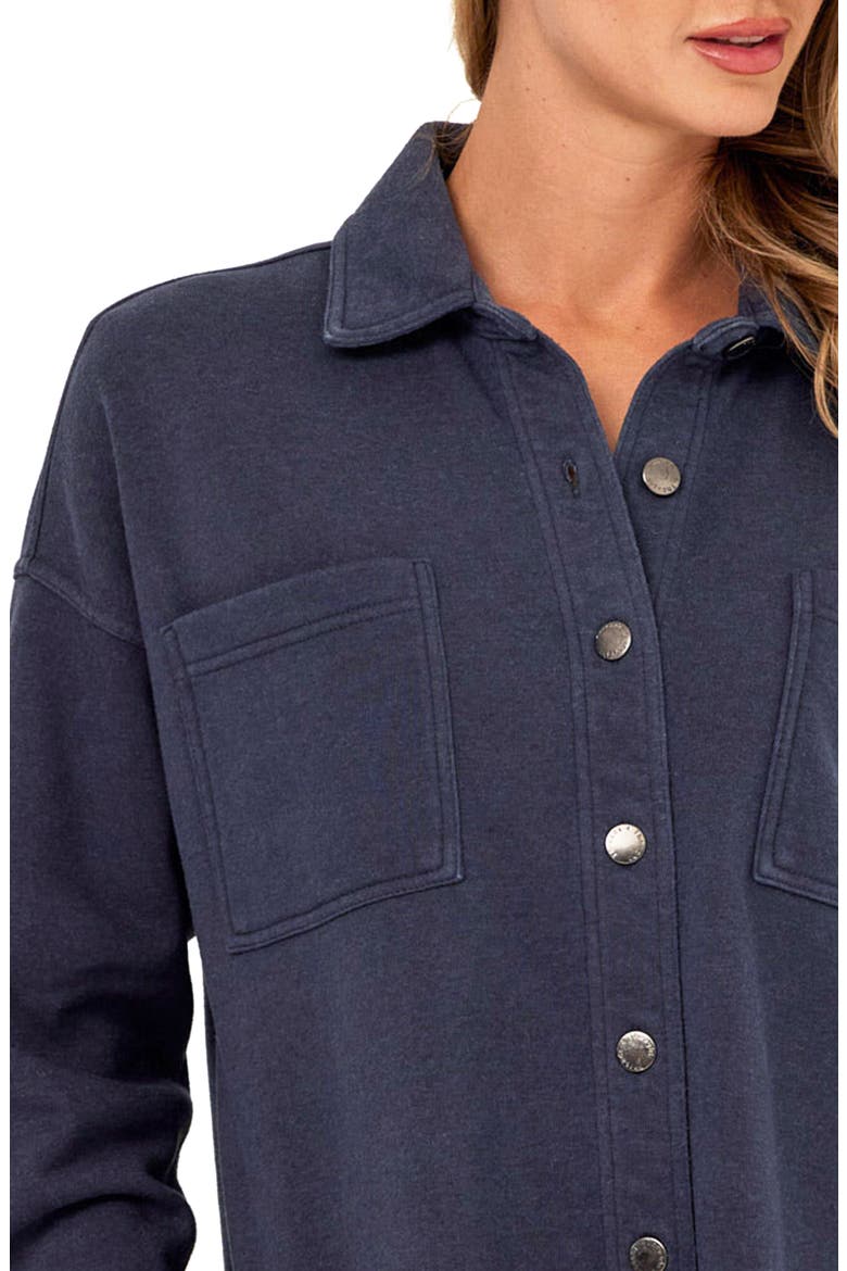 Blaire Mineral Wash Fleece Shirt Jacket, Alternate, color, STARGAZER