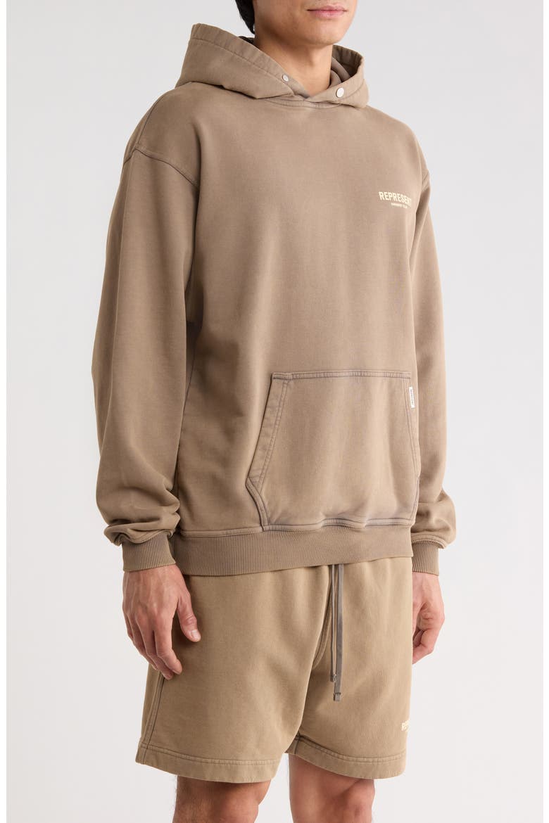 Owners' Club Cotton Graphic Hoodie, Alternate, color, ALMOND