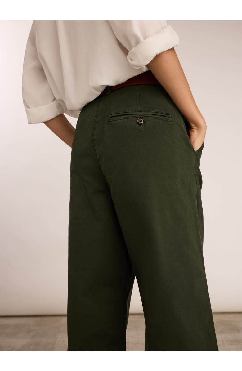 Baukjen Brielle Organic Cotton Wide Leg Trousers, Alternate, color, Deep Khaki