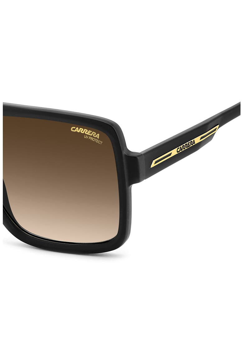 Victory 59mm Gradient Rectangular Flat Top Sunglasses, Alternate, color, BLACK GOLD/ BLACK BROWN GREEN