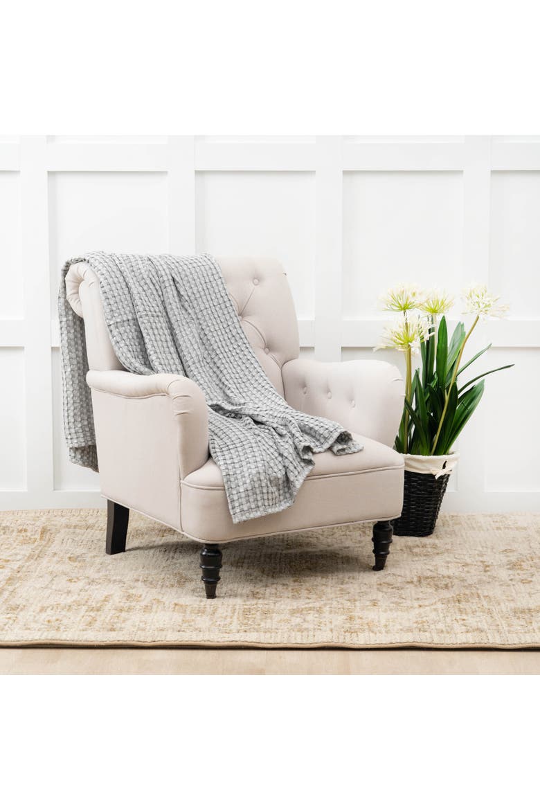 Cotton Blend Cooling Throw Blanket, Alternate, color, Gray